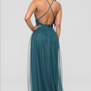 teal maxi dress
